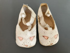 Vintage Infant New Born Baby Girl Shoes White Soft Leather