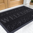 Welcome Door Mat 29 5 x17  Heavy Duty Non-slip Doormat For Home Entrance Floor
