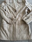 Banana Republic Women s Beige Wool Lined Overcoat Coat L Collared Pockets