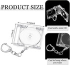 Mini Cd Holder Keychain Album Case Plastic Player Shaped Key Pendant Blank Dvd C