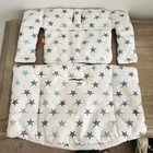 Stokke Tripp Trapp High Chair Cushion Set In A White And Blue Star Pattern