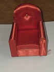 Vintage Ideal Petite Princess Dollhouse Miniature Fantasy Red Satin Guest Chair