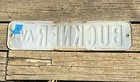 Vtg Buckner Av   Street  Road Sign 24  x 6  Pressed Embossed Raised Steel