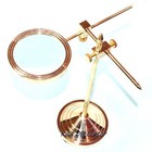 Brass Magnifying Glass Solid Vintage Desktop Adjustable Stand With Brass Compass