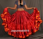 Satin  25 Yard Skirt Tribal Belly Dance Gypsy Flamenco Skirt Renaissance Cosplay