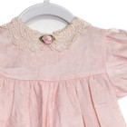 Vintage-inspired Size 24 xl Baby Girls Pink Lace Dress With Floral Appliqu  s