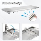 Folding Concession Stand Shelf 18  X 48  Spliced Style For Kitchen