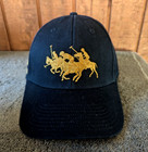Men s Polo Ralph Lauren Black Gold Polo Players Patch Baseball  Trucker Hat  Cap