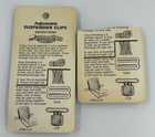 Lot Of 2 Vintage Ez Adjustable Suspender Clips