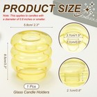 Glass Candle Holders Glass Taper Candle Stand Light Yellow