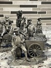 Rare 1981 Ron Hinote Set Of 10 Vintage Pewter Figurines  Street Vendor Edition