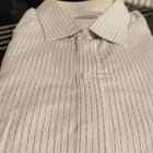 Barra Of Italy Men s White blue Striped Cotton Dress Shirt 16 5 34 35 Italy