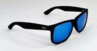 Black Frame Ray-ban Justin Classic Rb4165 622 55 Blue Polarized Lens Sunglasses