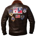 Tom Cruise Top Gun Pete Maverick Bomber Fur Leather Flying Flight Jacket For Men