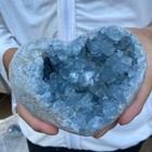 3 7lb Natural Blue Celestite Crystal Geode Quartz Cluster Mineral Specimen