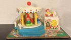 Fisher-price Little People Merry-go-round Playset W  Ticket Booth  1972 Vintage
