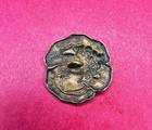 Ca  1900 Old French Art Nouveau Pressed Brass Portrait Of Lady Button 5 8    Dia 