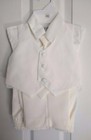 Tiptop Baby Boy Suit  tux 24months Off White Christening Shirt Pants Vest Jacket