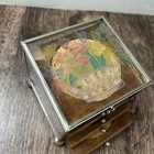 Vintage Stained Glass Wooden Drink Coasters Set Of 6