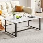 Coffee Table For Living Room  Modern Rectangular Rectangular Coffee Table White