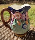 Fitz   Floyd Drink Pitcher Hand-painted Glazed Ceramic 1994 Euc