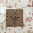 New Baby Burp Cloths Set 3pk Over Shoulder Elephants Solid Print   Dreamgro