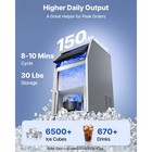 Uimoso 150lbs 24h Commercial Ice Maker Built-in Ice Cube Machine 16-30lb Storage