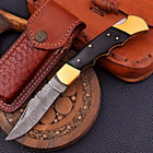 Custom Hand Made Forged Damascus Steel Folding Blade Pocket Knife  963