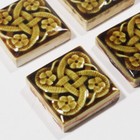 Petite Antique Decorative Fireplace Tiles  Celtic Knot  16 Available  Nft79
