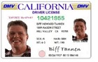 1985 Back To The Future Drivers License Prop Biff Tannen Thomas F  Wilson    