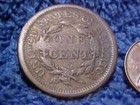 1853 Us Large Cent Counter Stamped H Paddock   Dnct