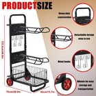 Rolling Saddle Rack Cart With Basket Heavy Duty Saddle Stand For Horse Gear--