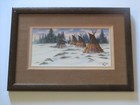 John De Mott Original Painting Native American Indian Tee Pee Landscape Listed