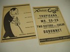 Xavier Cugat 2-piece 1943 Promo Display Ad Opicana mr  Co-ed 2 Sisters dubonnet