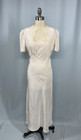 Vintage Nightgown 30s 40s Size Xs Extra Small 0 Ivory Gown Lace Hand Stitched