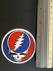 Grateful Dead Sticker Round Red Wht Blu 60s Classic Rock Band Ca For Laptops New