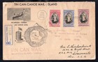 Toga Tonga 1939 Registered Cover To Usa  Tin Can Canoe Mail  Postmarks