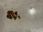 Tous Gold Tone Multicolor Enamel Bear Stud Earrings  Butterfly Back