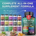 Sea Moss  Black Seed Oil  Ashwagandha  Turmeric  Ginger  16 In 1  120 Capsules