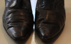 Antique Victorian Edwardian Black Leather Shoes 2 5    Heel 9 5    Inner Sole  2