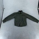 Carhartt Flannel Lined Shirt Jacket Youth Kids Small Moss Green Canvas Workwear