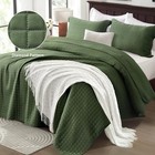 Sunstyle Home Olive Green Queen Quilt Bedding Set  Lightweight Comforter