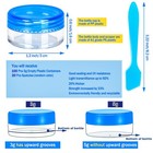 100 Pcs 5g Empty Plastic Containers With Blue Lids mini Makeup Sample Contain   