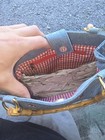 Vintage Strawberry Blue Denim Bamboo Handle Handbag - Cute Rare Find
