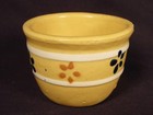 Very Rare Hull Antique Set Of 5 Slip Dot Floral Custards Yellow Ware Mint 