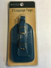 Set Of 4 Prot  g   Vinyl Luggage Tags Suitcase Id Strap Blue Orange Pink Rust-red