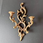Vtg 1959 Syroco Hollywood Regency  Gold Wall Sconces Candle Holders  Mcm   3930