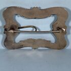 Antique Sterling Silver Front Art Nouveau Buckle Form Brooch Pin
