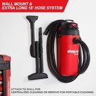 5 Gallon 5 5 Peak Wet Dry Vacuum Wall Mountable Compact Shop Vac With 18 7ft
