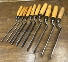 Set Of 10 Cranked swan Neck Paring Gouges By Marples - Sorby - Pattern Makers 